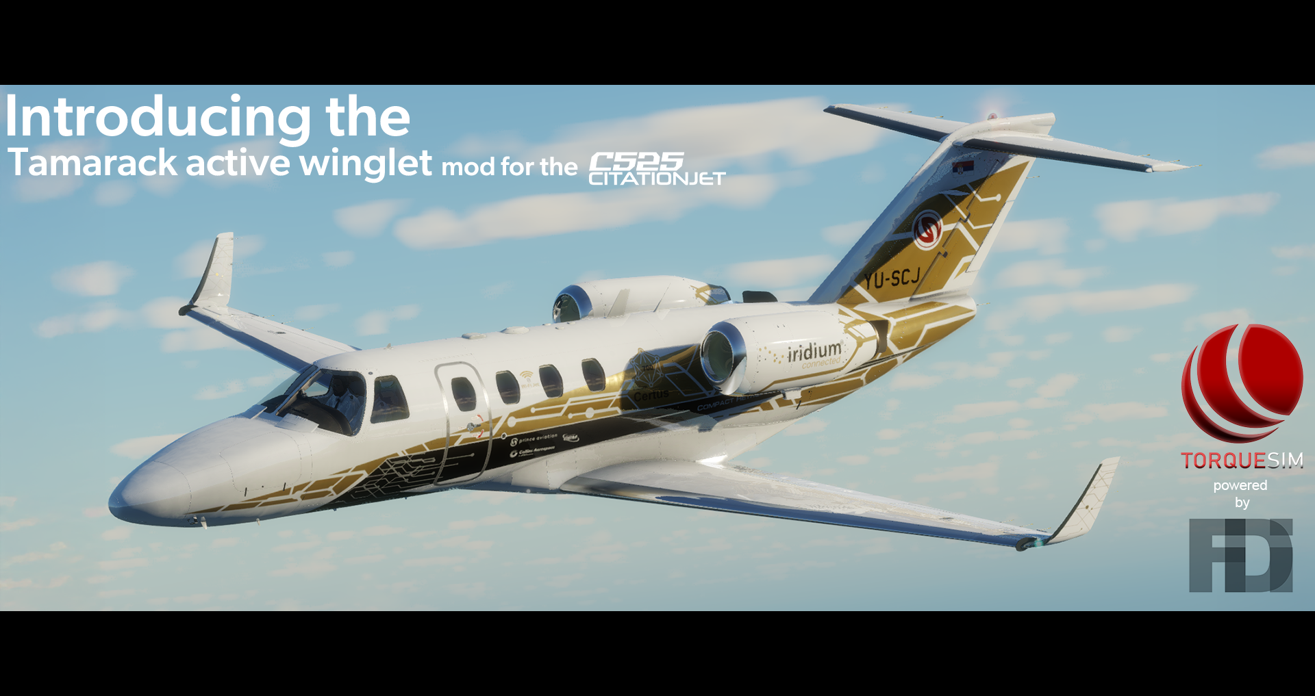 Tamarack Active Winglet mod for the TorqueSim CitationJet 525