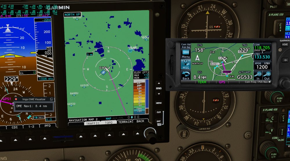 RXP GTN 650 on MFD - G500 Avionics Suite - X-Pilot